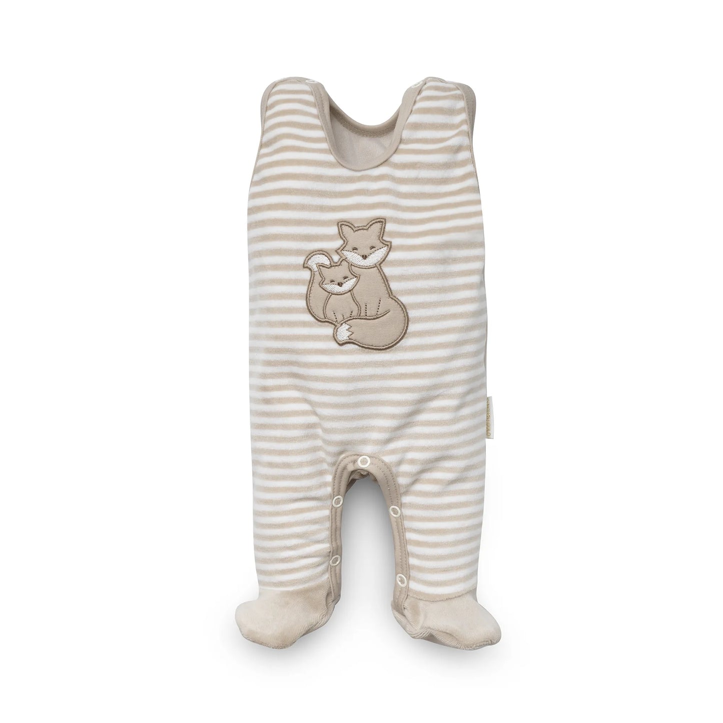 Organic Sleeveless Velour Bodysuit - Stripes