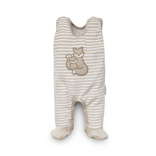 Organic Sleeveless Velour Bodysuit - Stripes