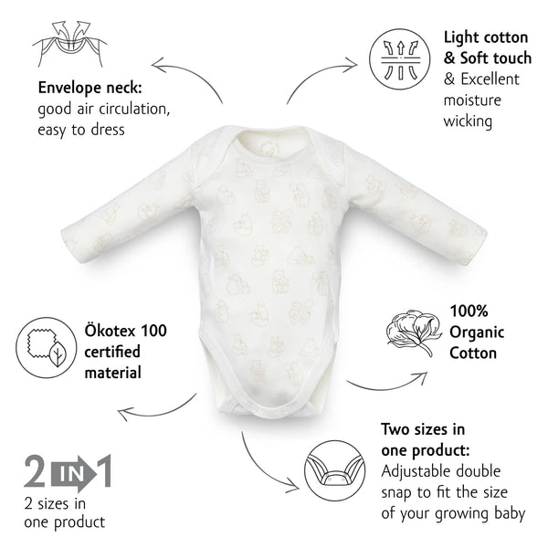 Organic Long Sleeve Bodysuit - Full print