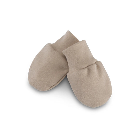 Organic Cotton Newborn Gloves - Hazelnut