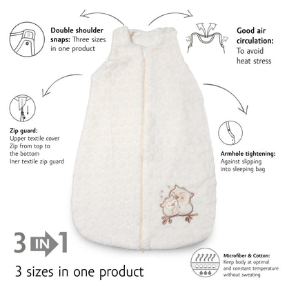 Organic Baby Sleeping Bag TOG 2 - Popcorn Owl