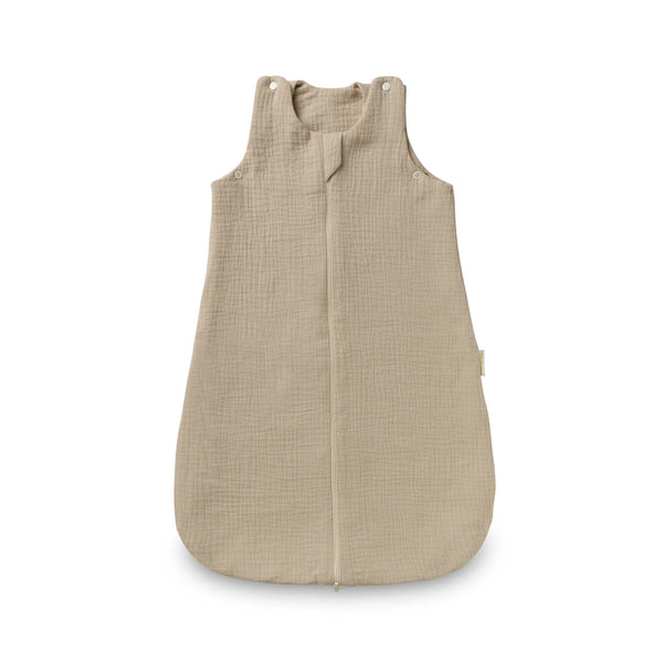 Organic Muslin Baby Sleeping Bag TOG 1 - Hazelnut