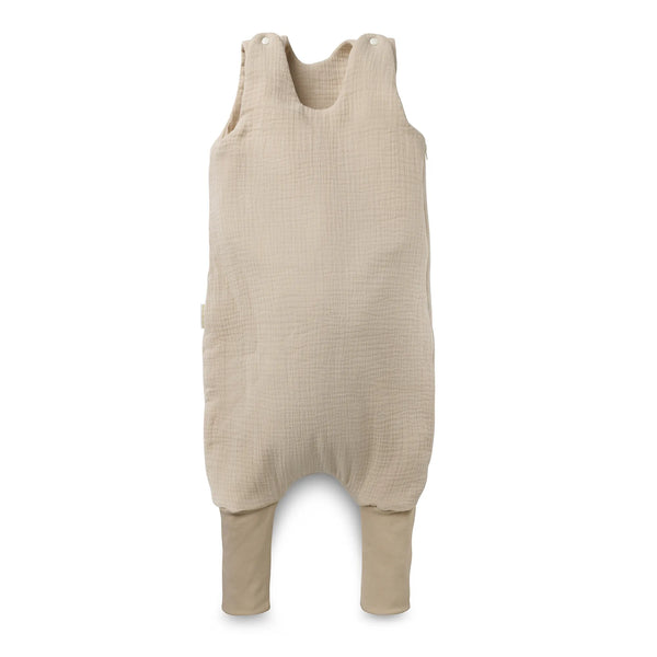 Organic Muslin Toddler Sleeping Bag with legs TOG 1 - Hazelnut