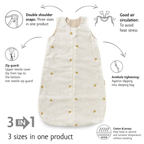 Organic Baby Sleeping Bag TOG 1 - Cloud