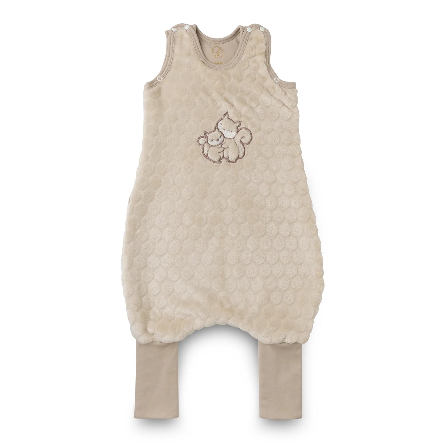 Organic Toddler Sleeping Bag with legs TOG 2 - Popcorn Squirrel