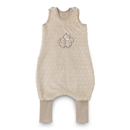Organic Toddler Sleeping Bag with legs TOG 2 - Popcorn Squirrel