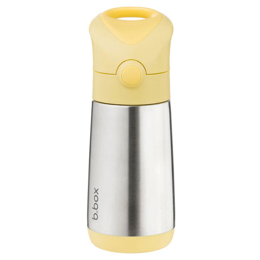 b.box Insulated Straw Bottle 350ml – Lemon Twist