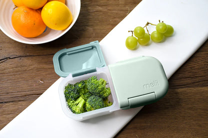 Melii 2  Compartment Snack Container - Cactus Fern & Sage