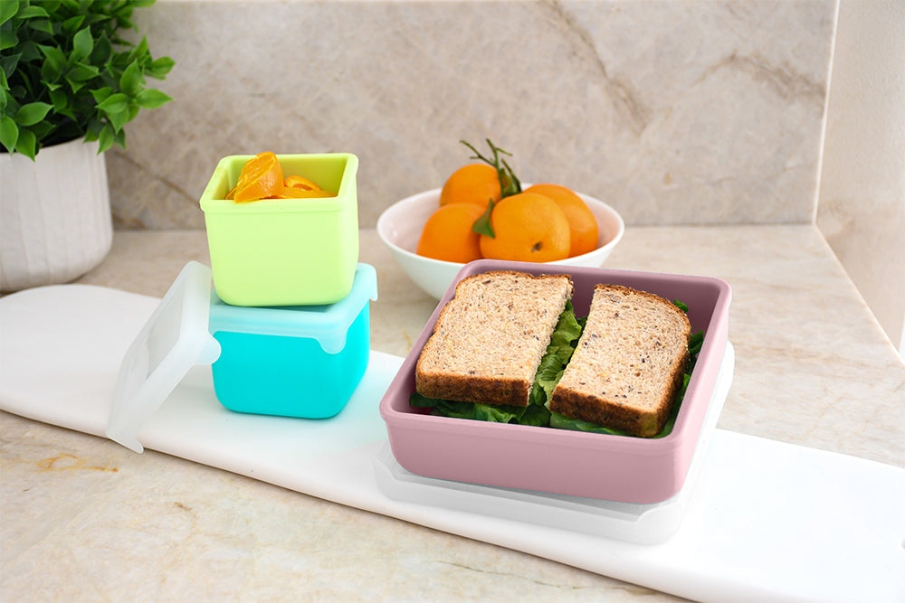 Melii Silicone Sandwich Container - Blush