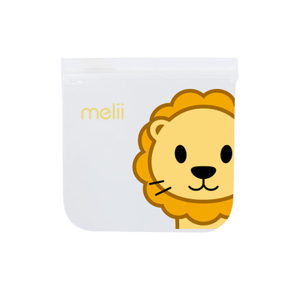 Melii EVA Reusable Snack Bags - Dino/Lion