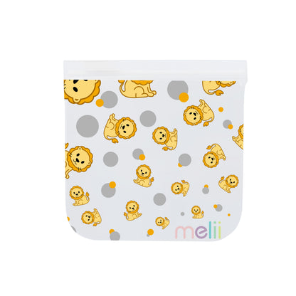 Melii EVA Reusable Snack Bags - Dino/Lion