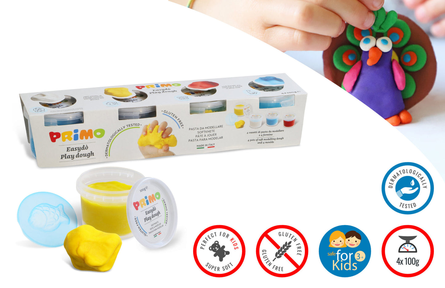 Primo Easydò gluten free dough - 4 colours