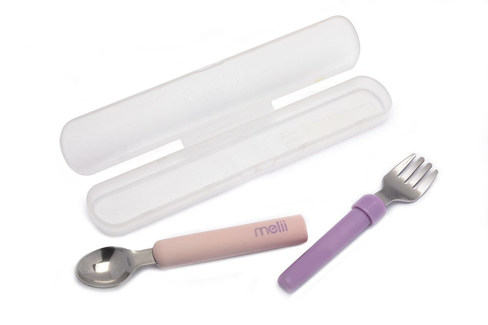 Melii Spork On the Go - Pink / Purple