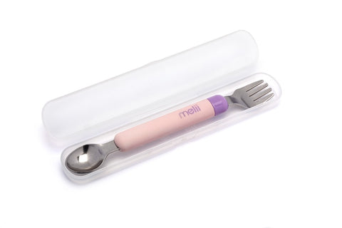 Melii Spork On the Go - Pink / Purple