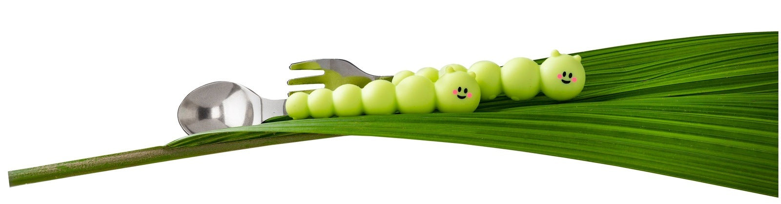Melii Silicone Caterpillar Spoon & Fork Set