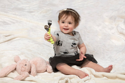 Melii Silicone Caterpillar Spoon & Fork Set