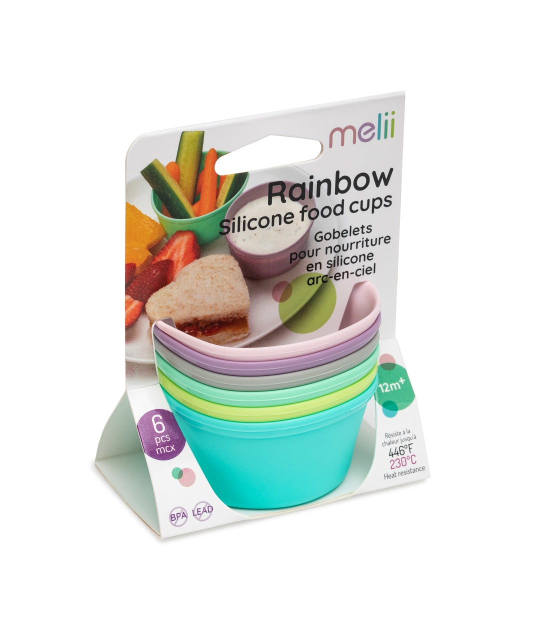 Melii Rainbow Silicone Food Cups