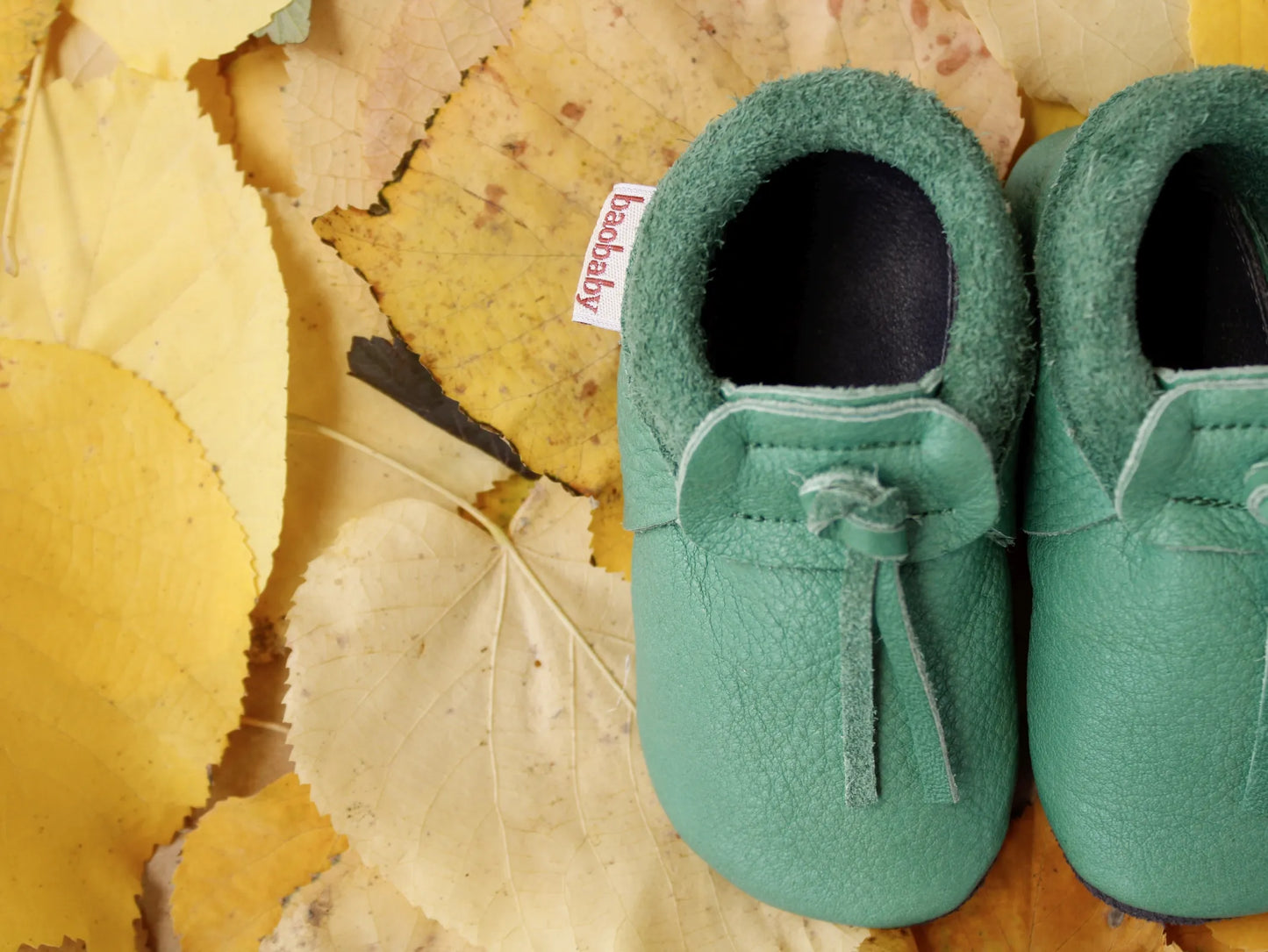 Baobaby soft sole baby shoes - Mocassins Mint