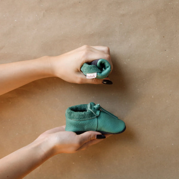 Baobaby soft sole baby shoes - Mocassins Mint