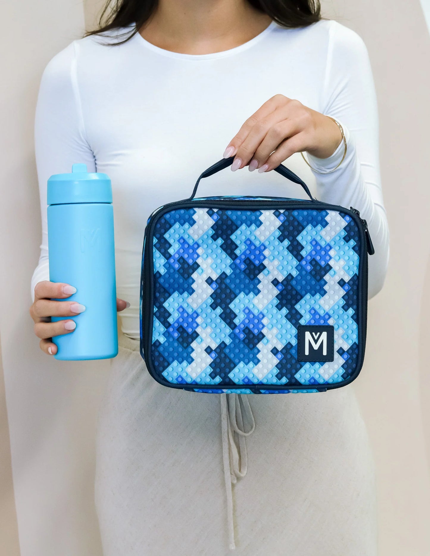 MontiiCo Medium Insulated Lunch bag - Block Land