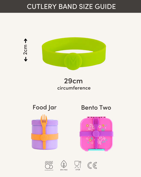 MontiiCo Cutlery Band for Food Jar - Various Colours