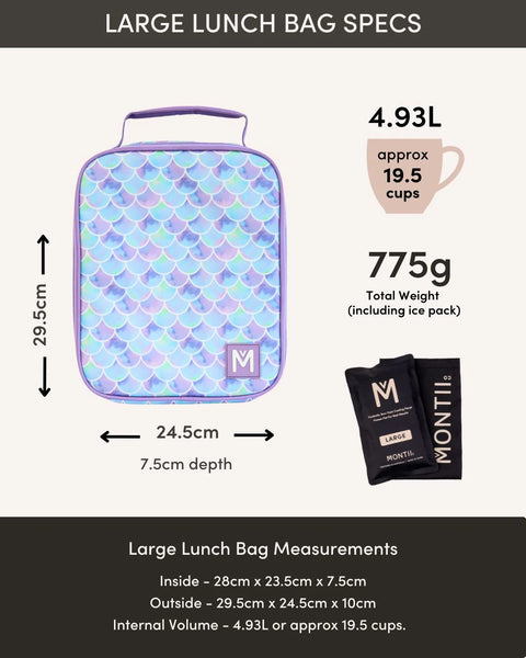 MontiiCo Large Insulated Lunch Bag - Goal Keeper