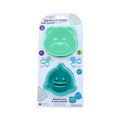 Melii 3-in-1 Sandwich Cutters - Bear/Shark