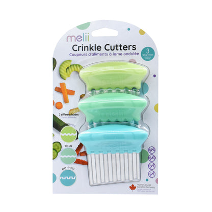 Melii Crinkle Cutters - Blue/Green/Mint