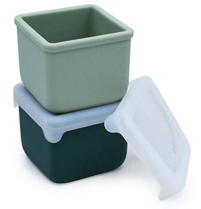 Melii Silicone Snack Containers - Sage/Cactus Fern