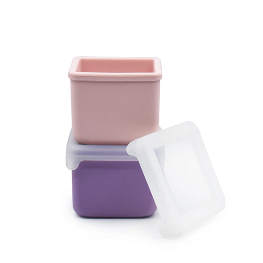 Melii Silicone Snack Containers - Pink/Purple
