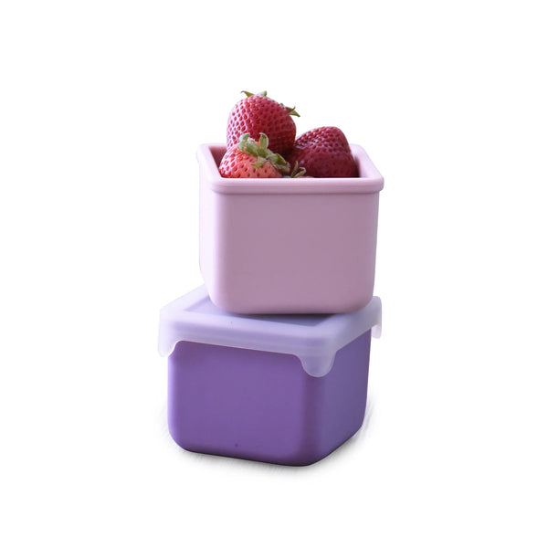 Melii Silicone Snack Containers - Pink/Purple