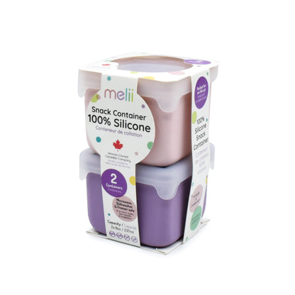 Melii Silicone Snack Containers - Pink/Purple