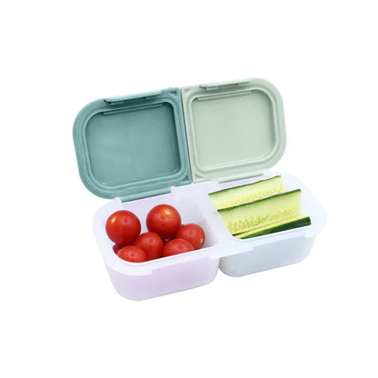 Melii 2  Compartment Snack Container - Cactus Fern & Sage