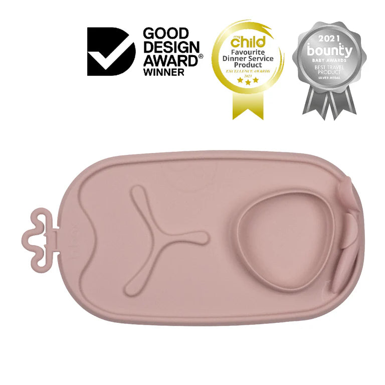 b.box Roll + Go Mealtime Mat - Blush