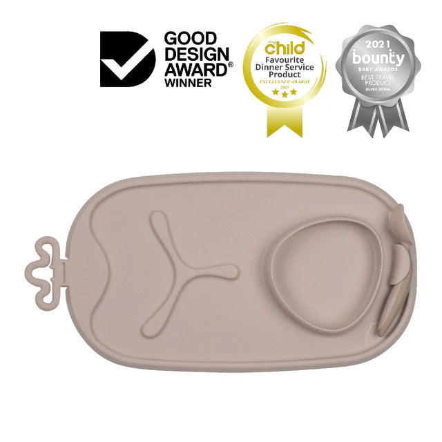 b.box Roll + Go Mealtime Mat - Latte