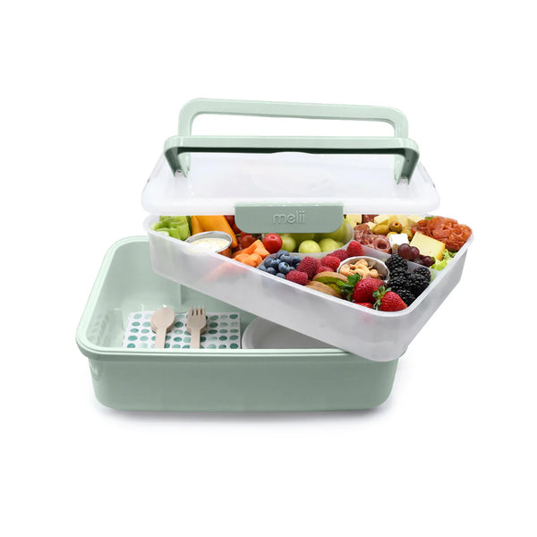 Melii Rectangular Snackle Platter Box - Sage