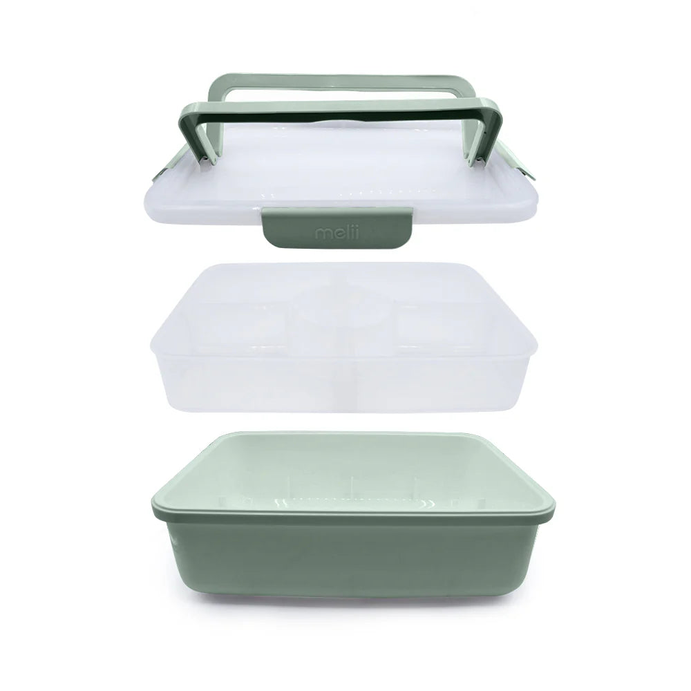 Melii Rectangular Snackle Platter Box - Sage