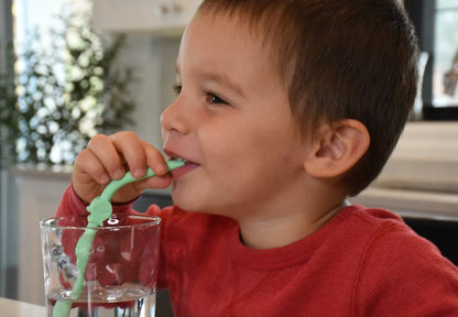 Melii Silicone Animal Straws + brush