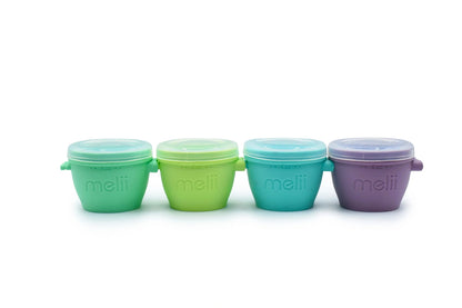 Melii 100% Silicone Snap & Go Pods 4oz, set of 4
