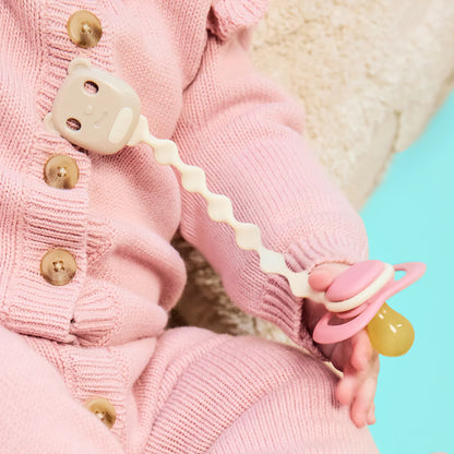 b.box Pacifier Clip - Blush+Vanilla