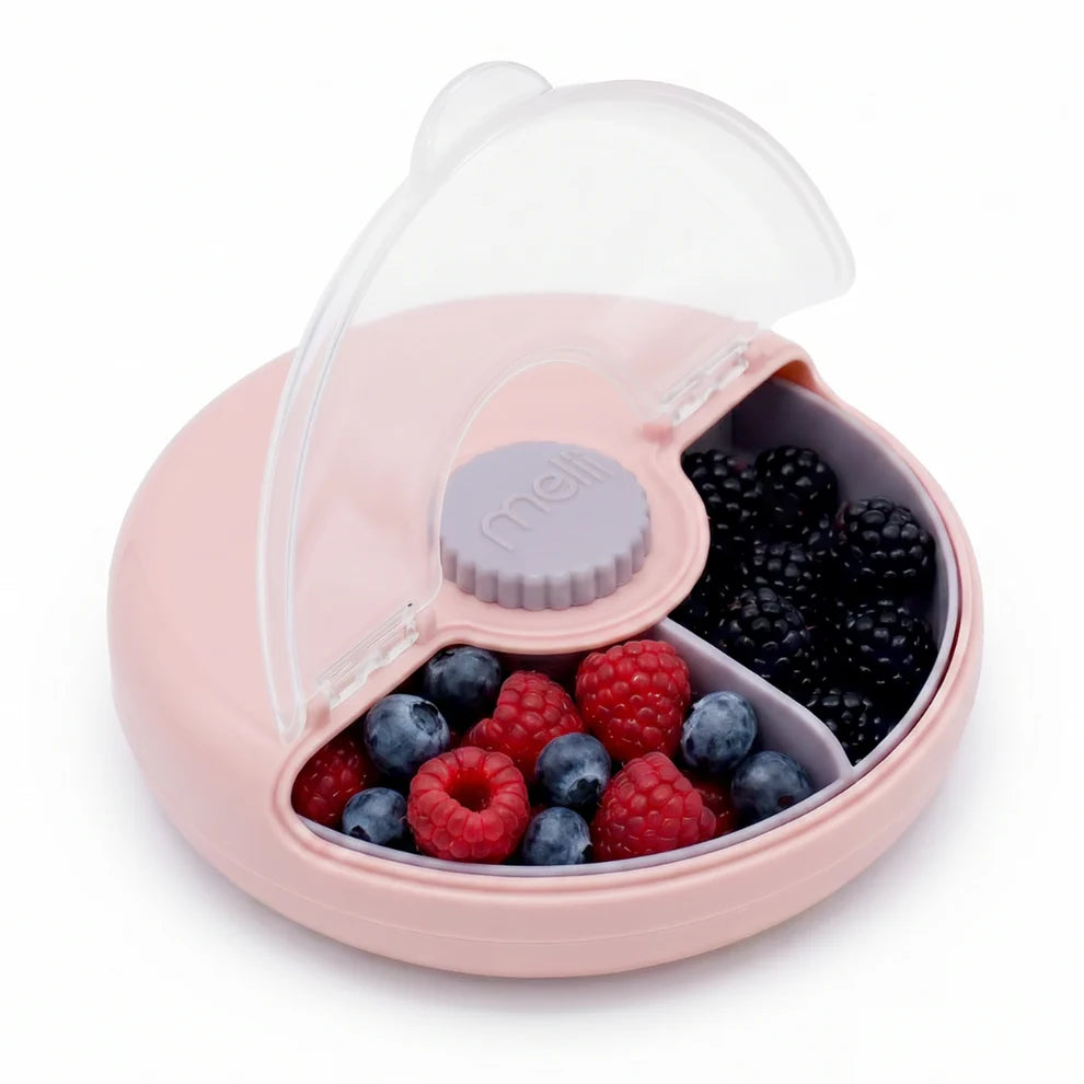 Melii Spin Snack Container with Knob - Berry