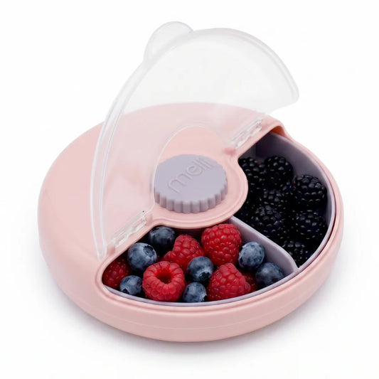 Melii Spin Snack Container with Knob - Pink
