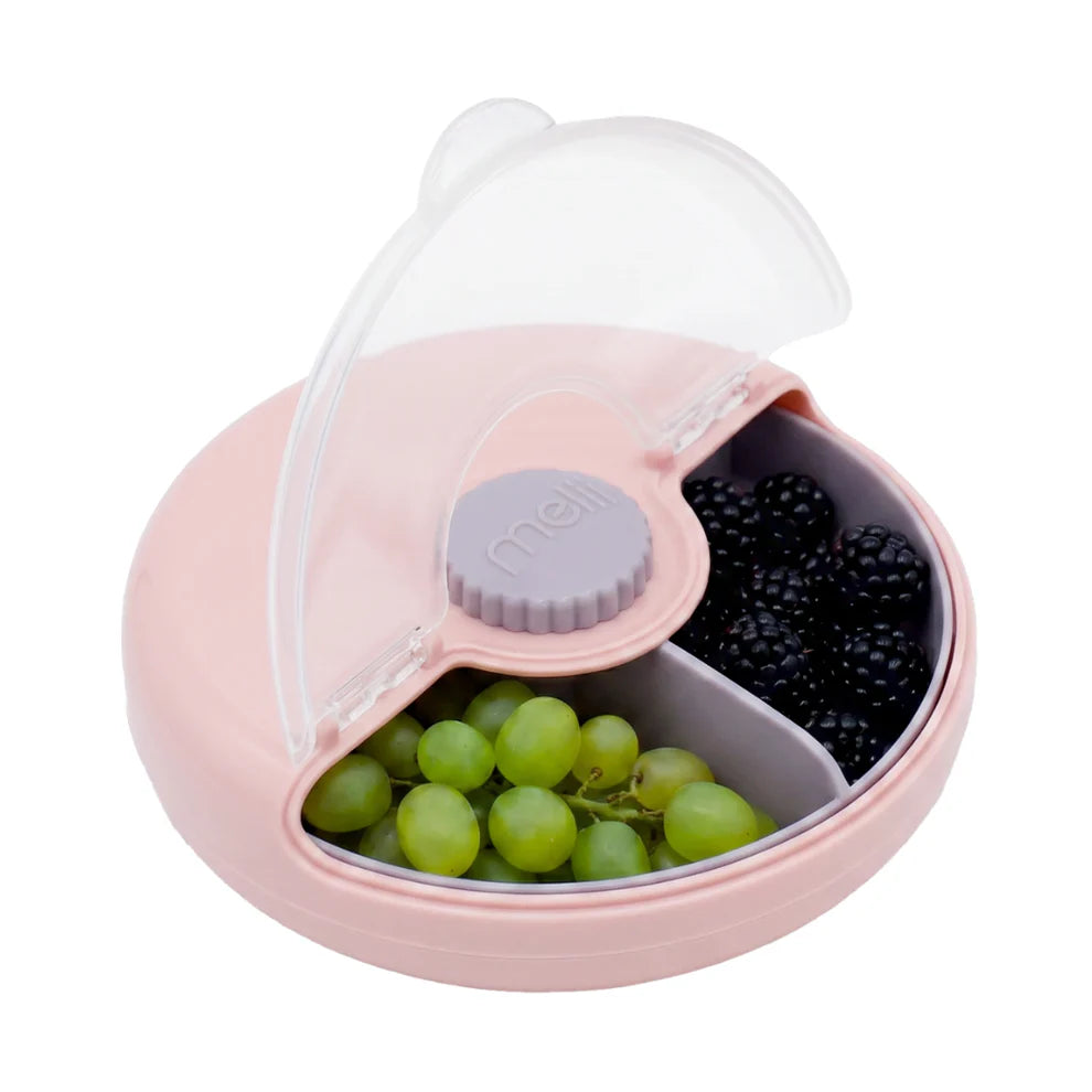 Melii Spin Snack Container with Knob - Berry