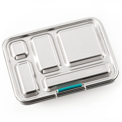LEKKABOX GRANDE Stainless Steel Lunchbox - Petrol Blue