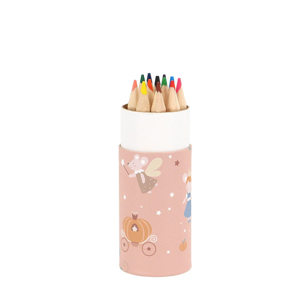 Pencil Colours in a Tube, 12-Pack - Mouse Fairies