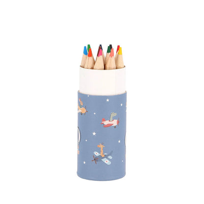 Pencil Colours in a Tube, 12-Pack - Planes