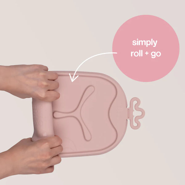 b.box Roll + Go Mealtime Mat - Blush