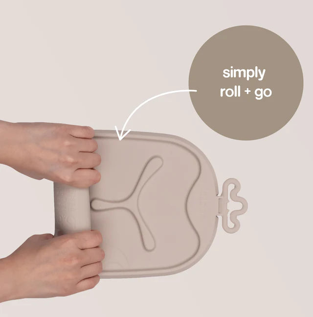 b.box Roll + Go Mealtime Mat - Latte