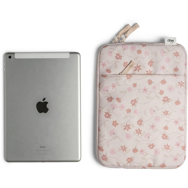 Protective Tablet Sleeve with zipper - Flowers