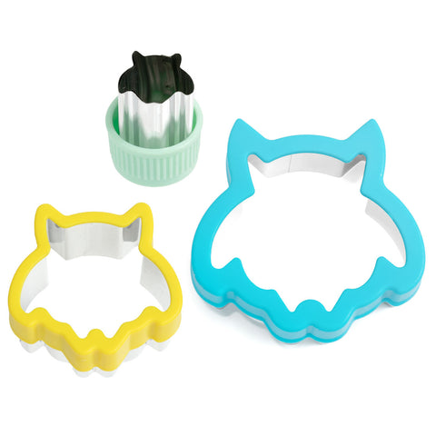 Stainless steel Sandwich Cutter Owls - set of 3